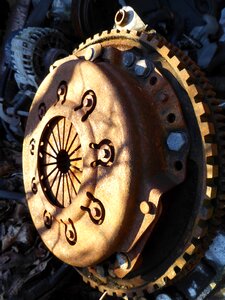 Hubcap metal rust demolition