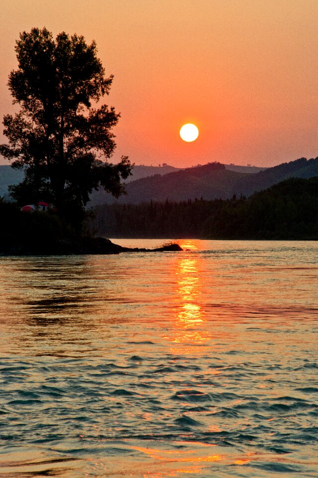 Morning landscape water