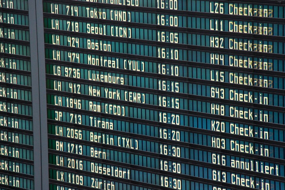 Arrival travel flying