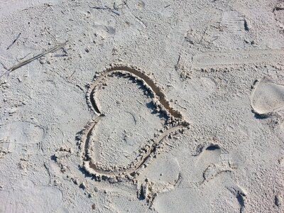 Sand gray heart