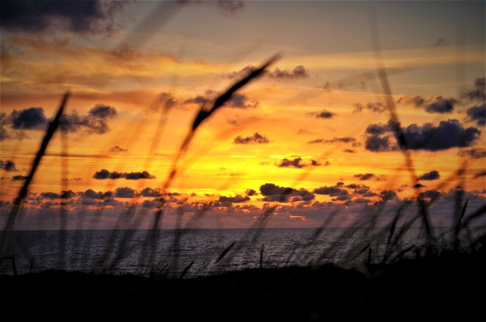 Abendstimmung evening sky north sea