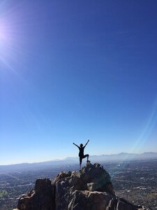 Hike silhouette photo