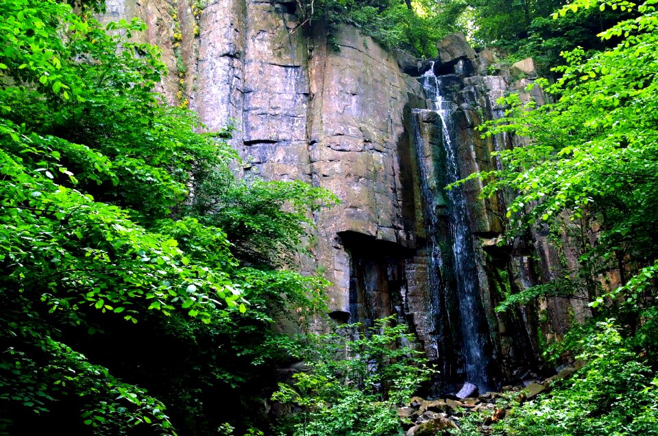 Waterfall basalt nature