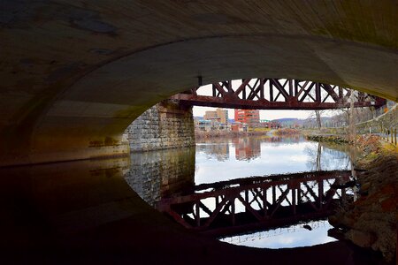 Reflection delaware river landscape