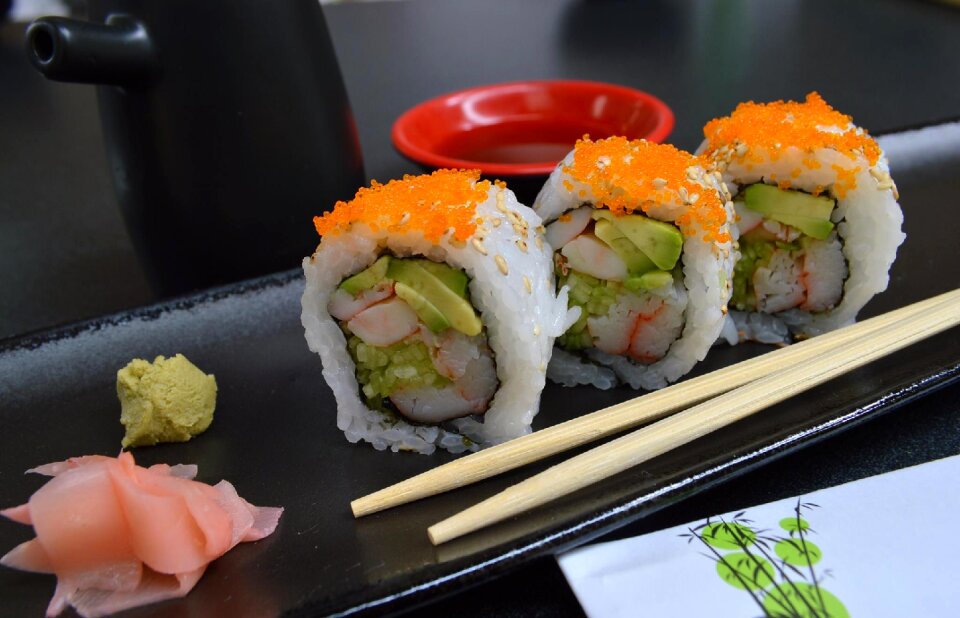 Rice wasabi ginger