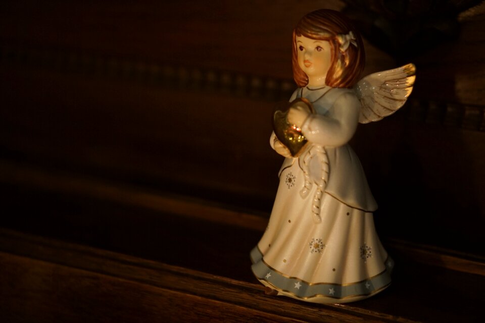Christmas angel advent candles