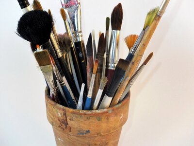 Artist color brush photo