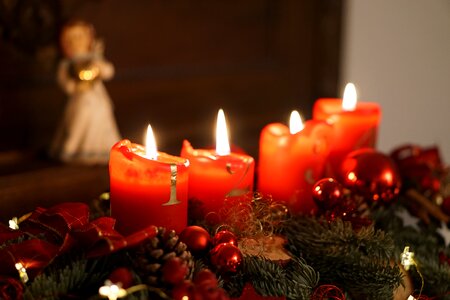 Christmas angel advent candles photo