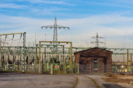 High voltage power line energy photo