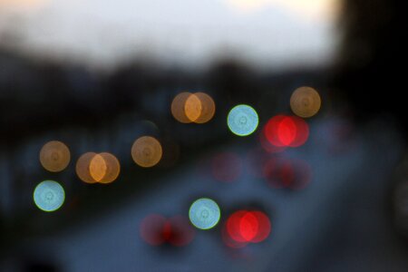 Headlights light road