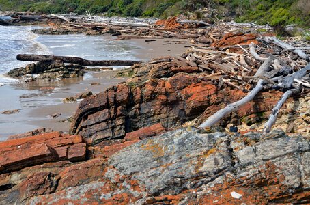 Shore rocks sea
