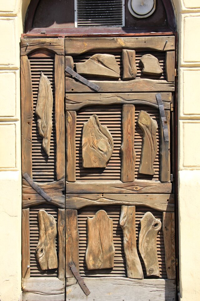 Wooden gate door old door