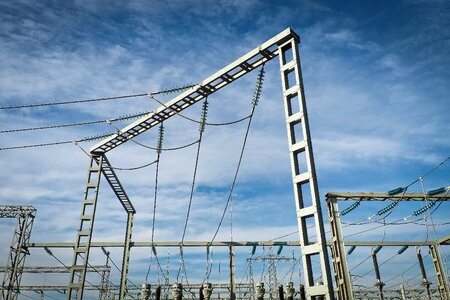 High voltage power line energy photo