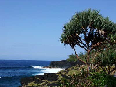 Indian ocean shore cliff photo