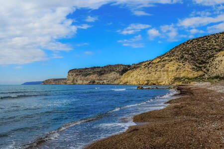 Coast cliffs winter photo