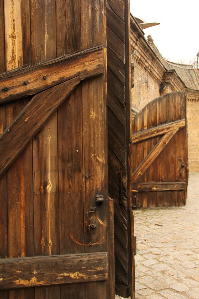 Wooden gate old gate the door