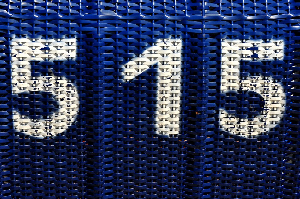 Beach chair numbered blue