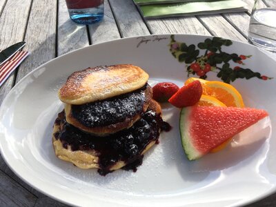 Decorative breakfast plate vacations delicious