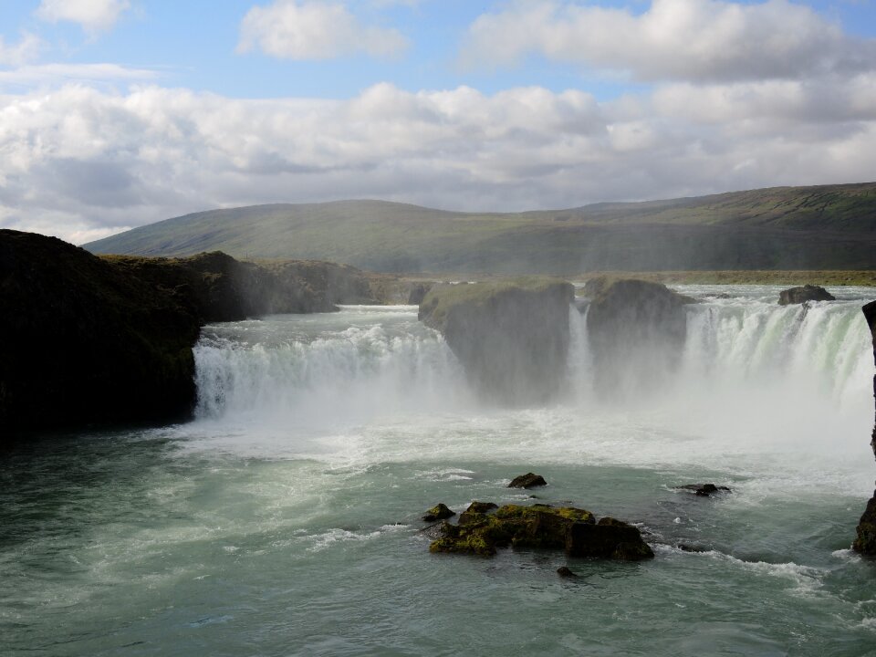 Waterfall iceland nature