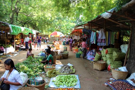 Market stall myanmar burma