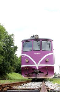 Narrow gauge locomotive violet