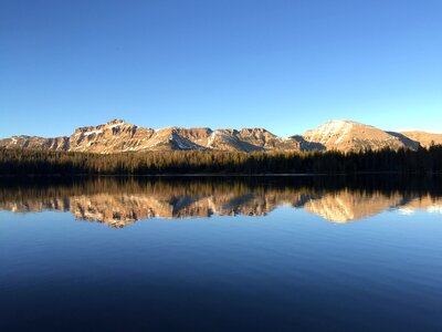 Lake reflection mountain