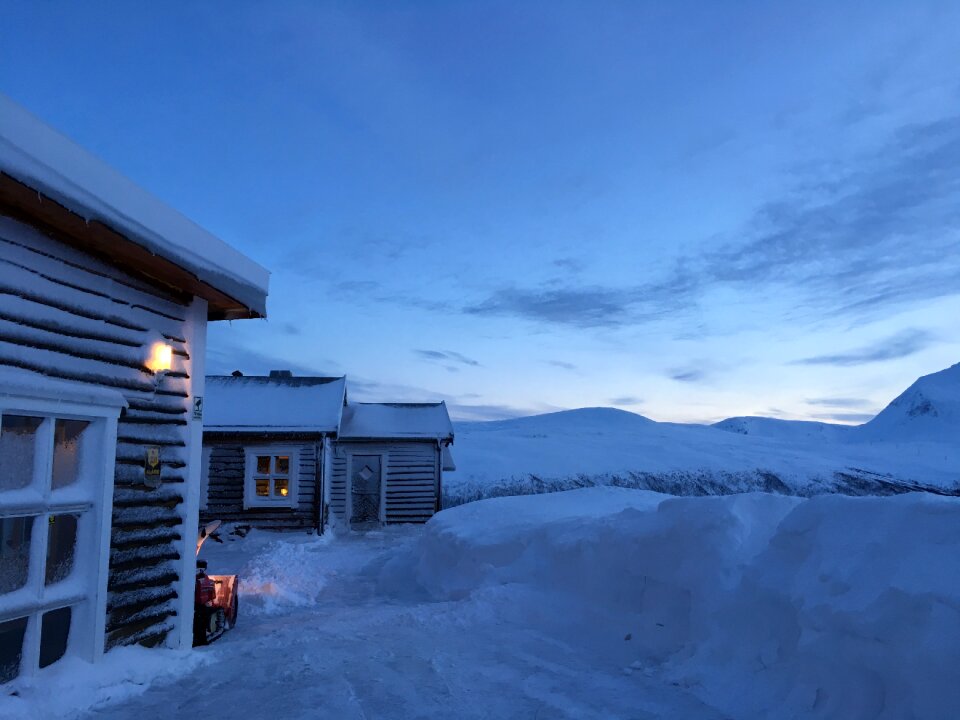Arctic circle winter snow