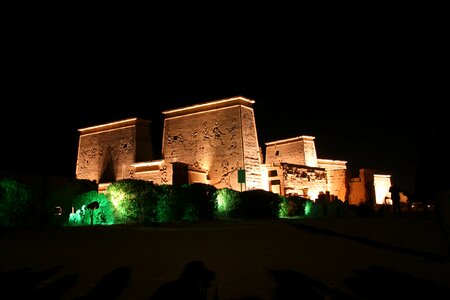 Egyptian temple sound and light night photo