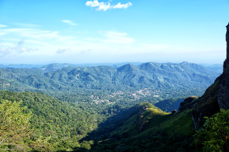 Hills volcanoes trees