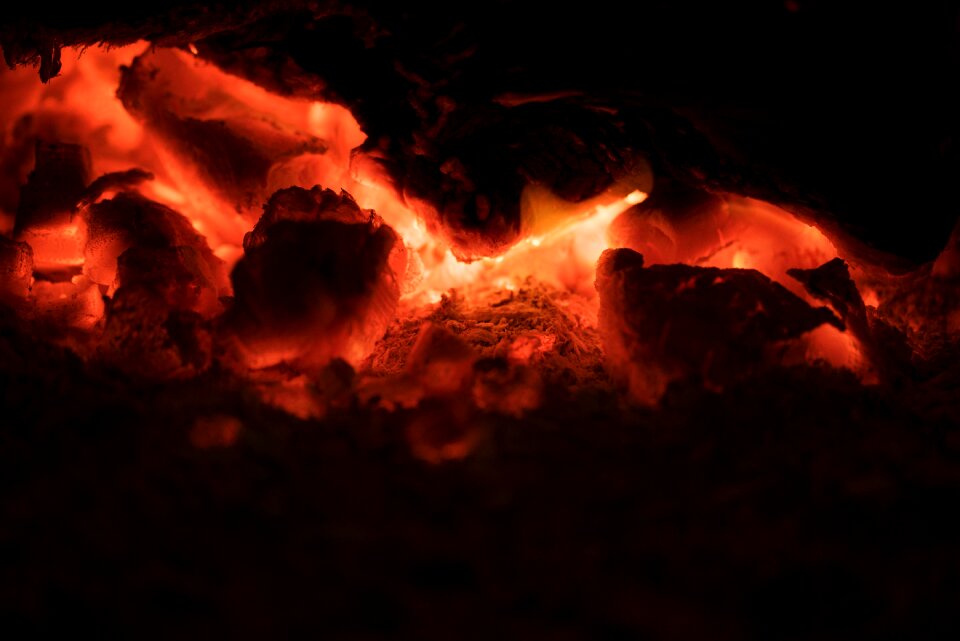Fireplace detail coal