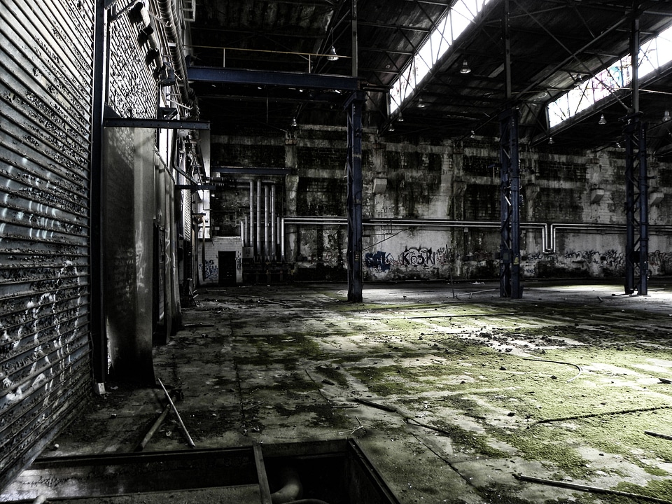 Abandoned dilapidated shabby