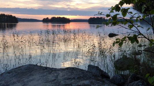 Lake sunset romantic