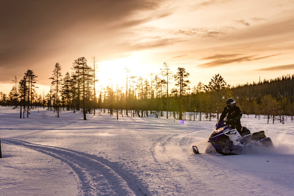 Winter sport ski doo photo