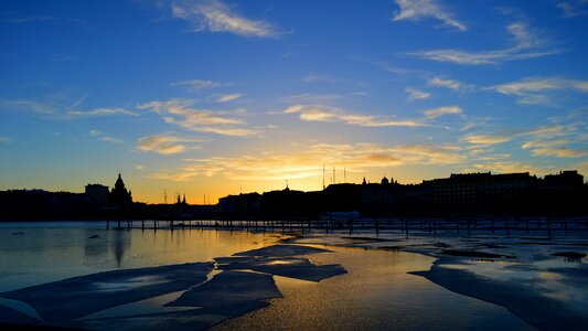 Sea sunset sun photo