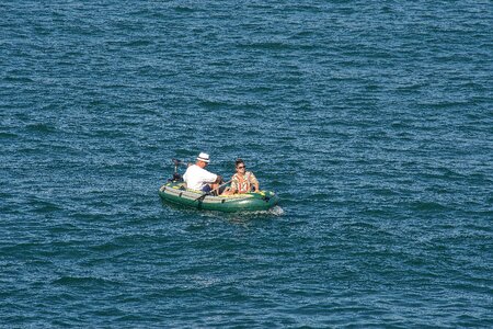 Boat water blue photo