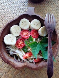 Healthy food bananas tomato