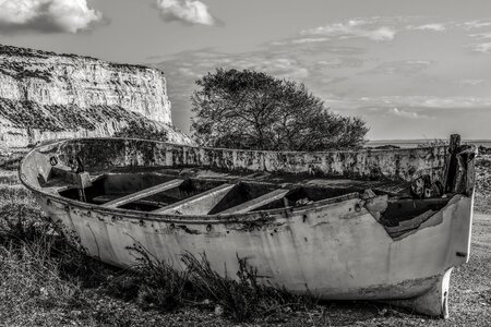 Abandoned broken beach