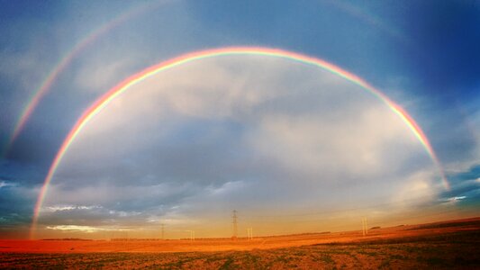 Rainbow landscape cloud