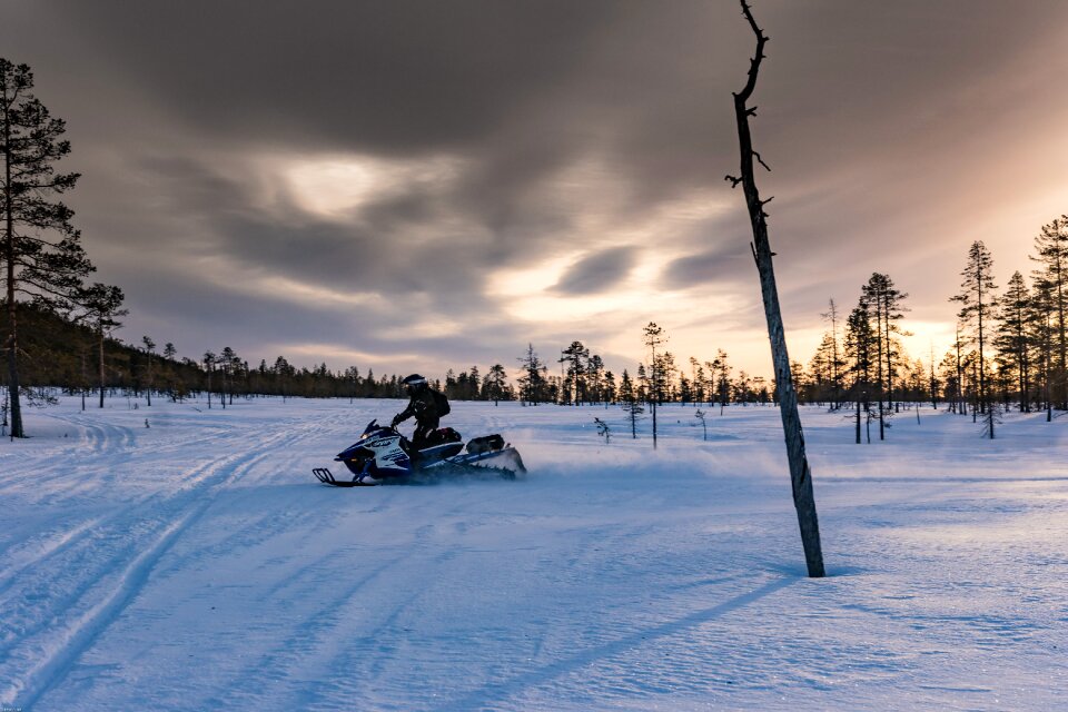 Winter sport ski doo photo