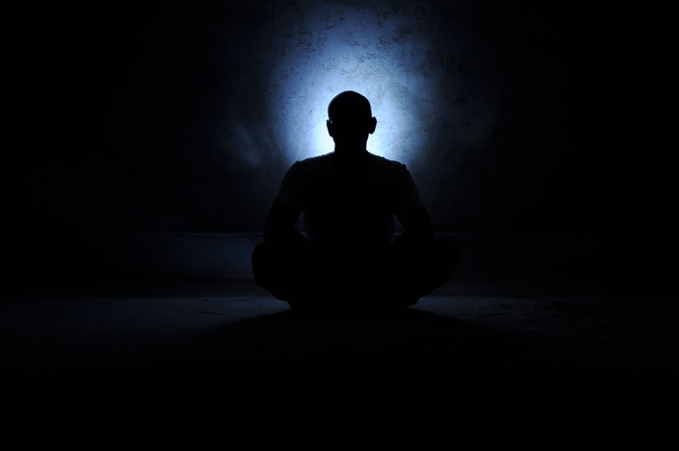Meditating aura back light