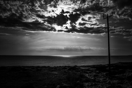 Clouds light sea