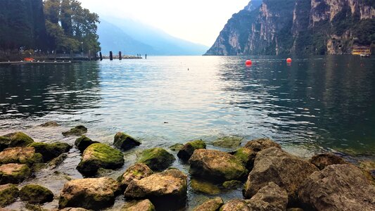 On the lake mountains costa