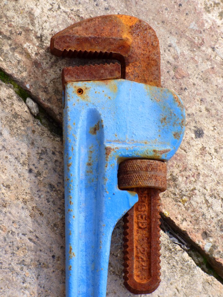 Key stilson wrench rusty
