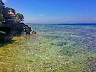 Beach coast crystal clear photo