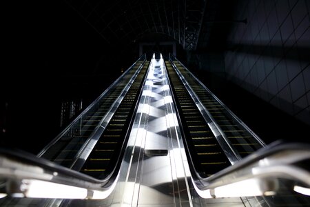 Light escalator underground photo