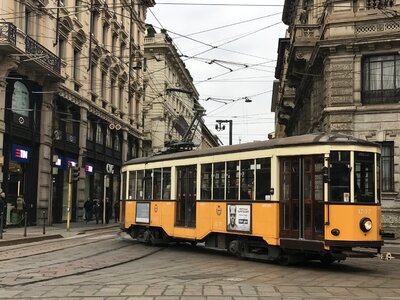 Milan italy tram photo