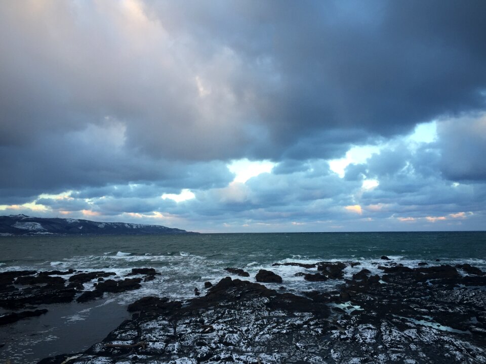 Sea it was cloudy weather