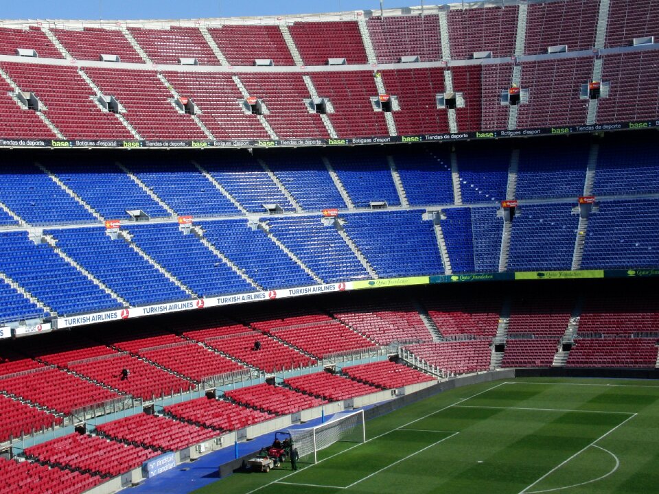 Football stadium grandstand