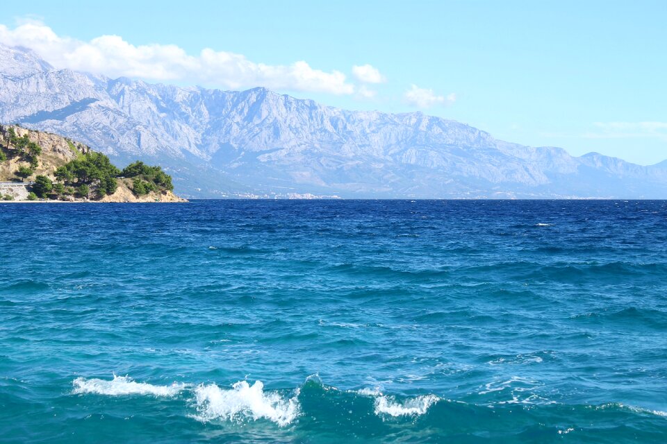 Beach blue water