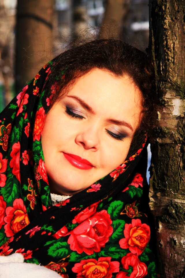 Shawl girl person